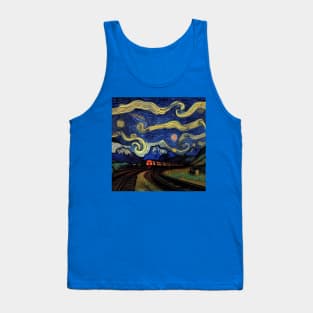 Starry Night Wizarding Express Train Tank Top